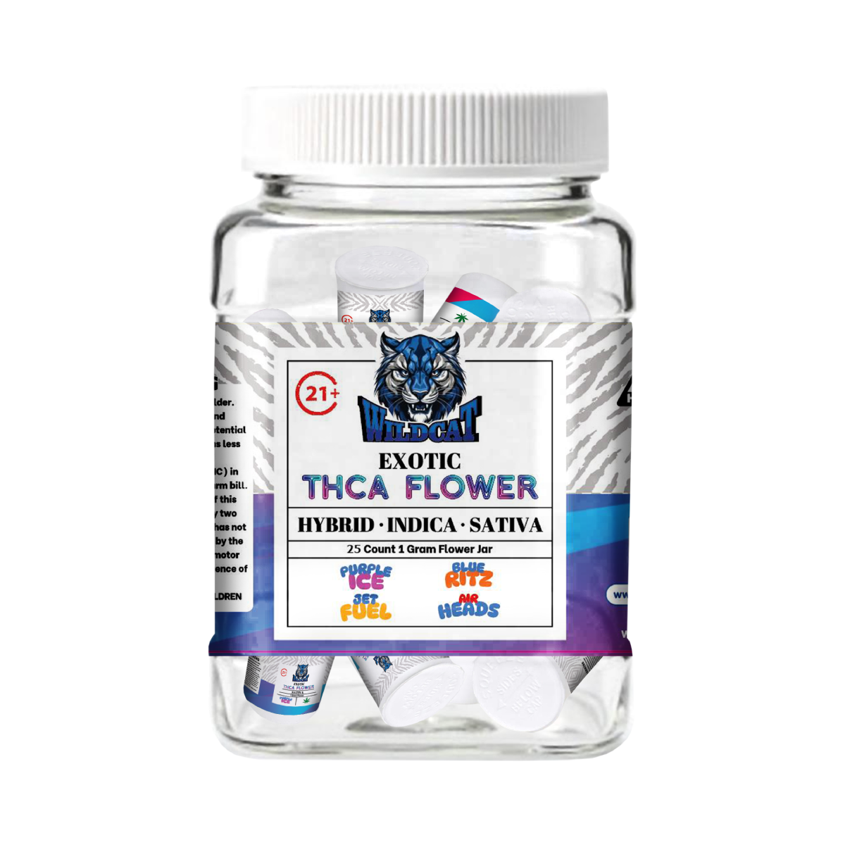 WILD CAT EXOTIC THCA FLOWER | 1GM FLOWER POPTOP JAR