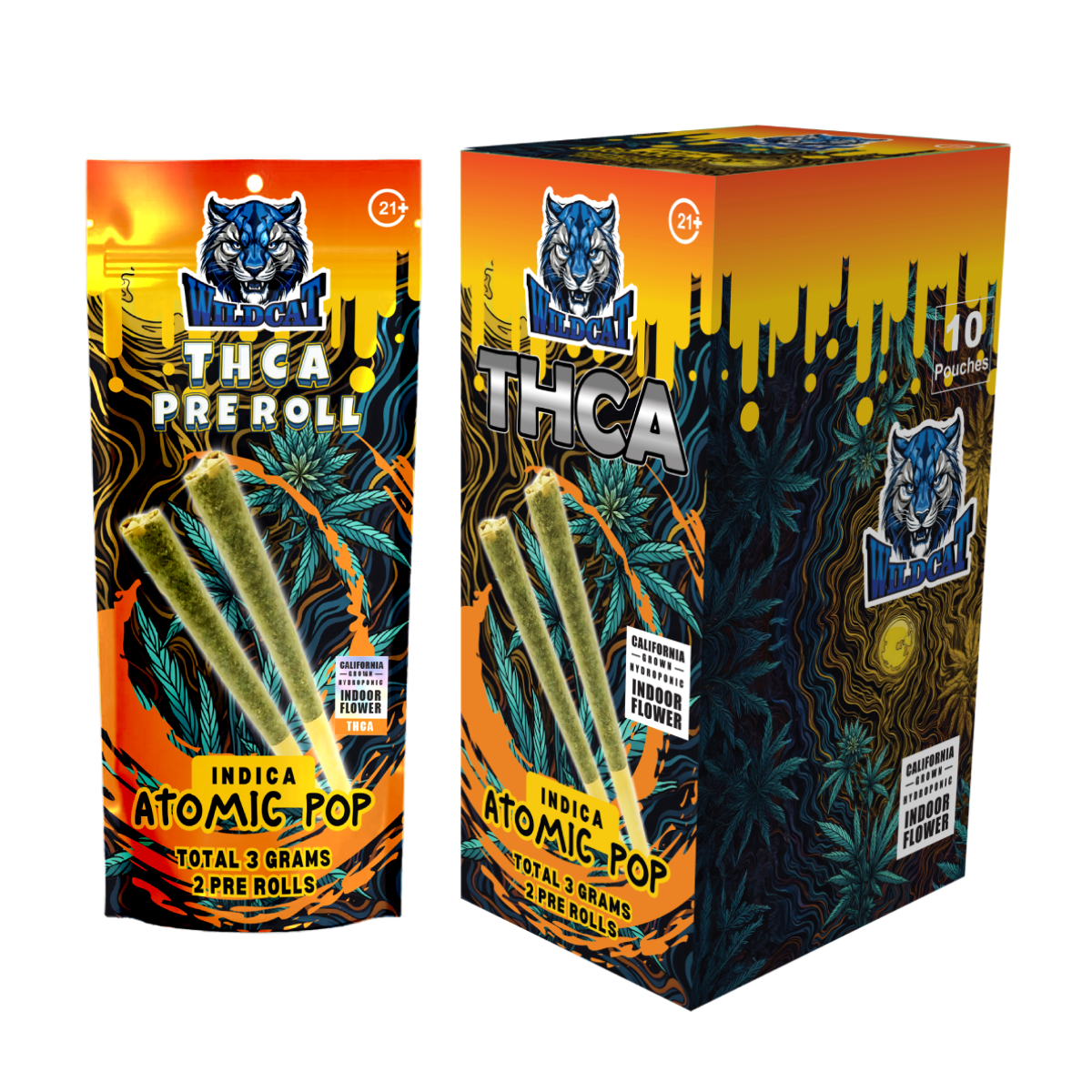 WILDCAT THCA PREROLL 3GM PER PACK
