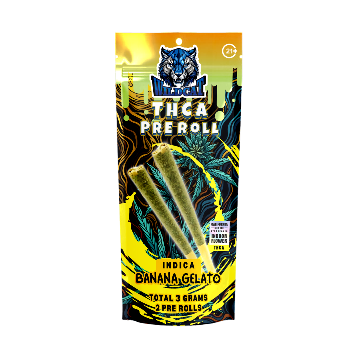 WILDCAT THCA PREROLL 3GM PER PACK