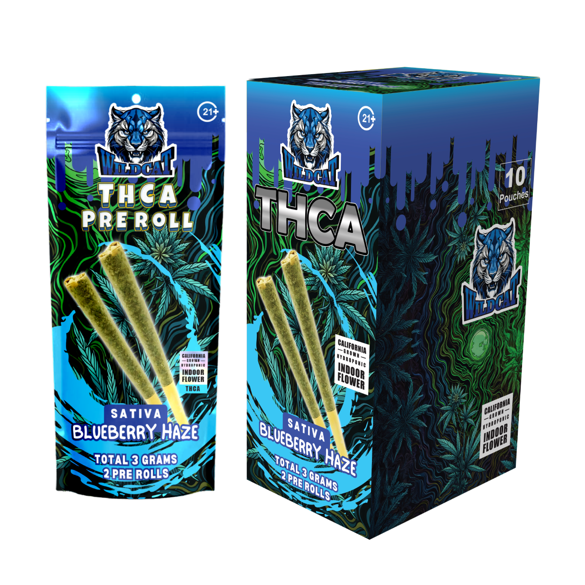 WILDCAT THCA PREROLL 3GM PER PACK