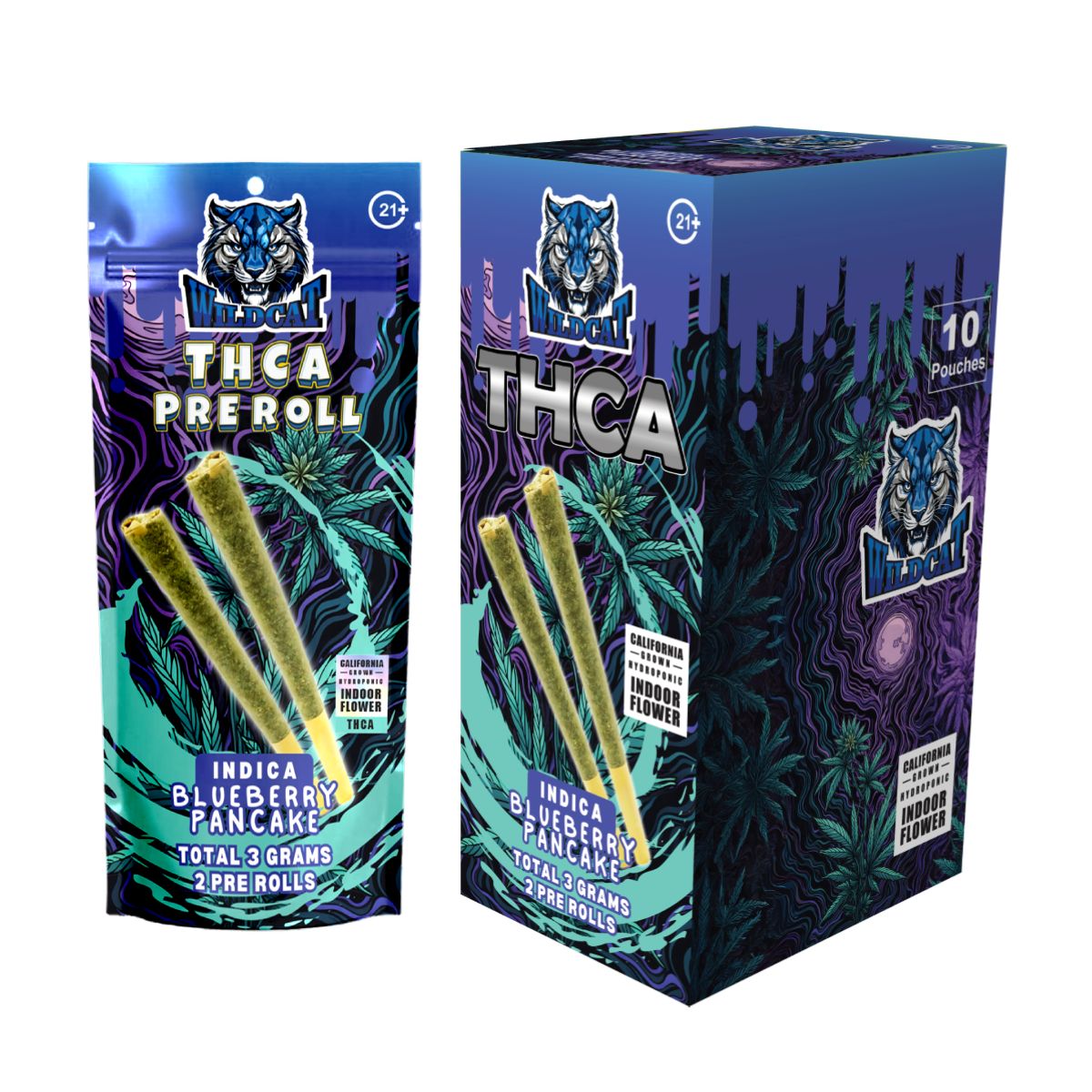 WILDCAT THCA PREROLL 3GM PER PACK