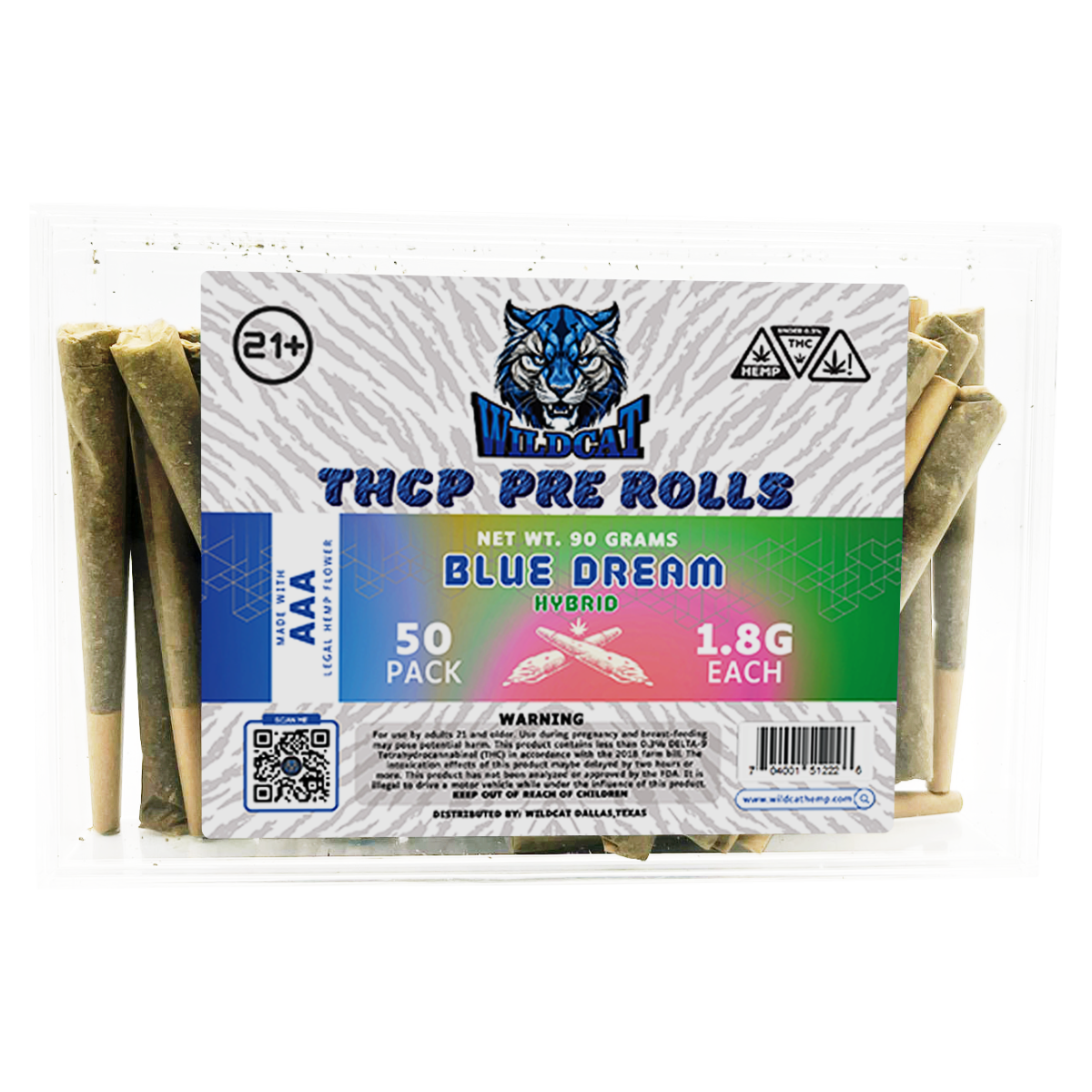 WILD CAT AAA HEMP THCP PREROLLS | 1.8GM