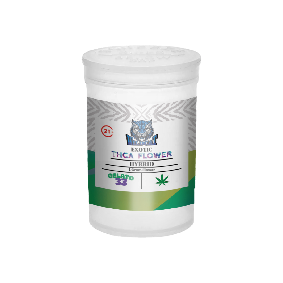 WILD CAT EXOTIC THCA FLOWER | 1GM FLOWER POPTOP JAR