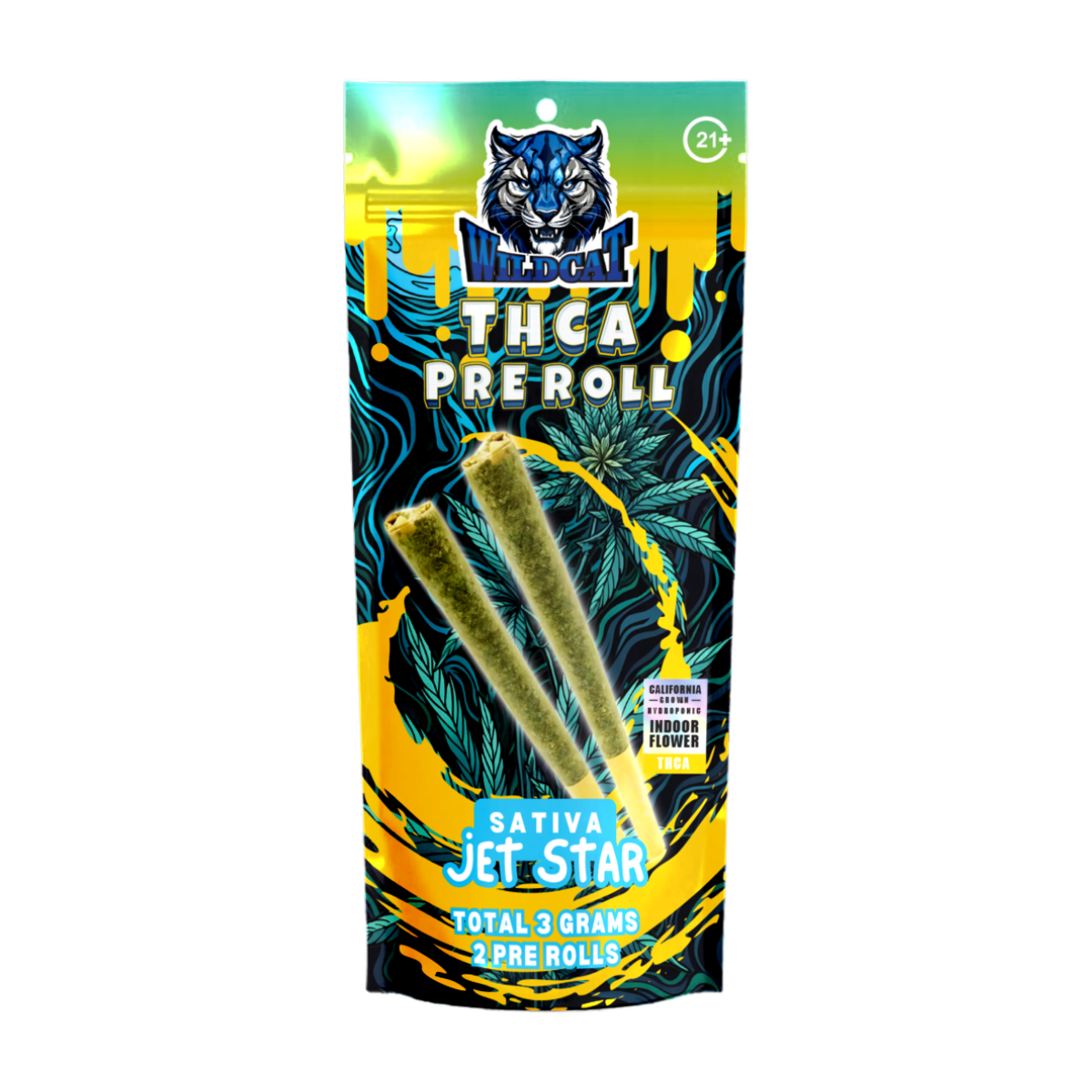 WILDCAT THCA PREROLL 3GM PER PACK