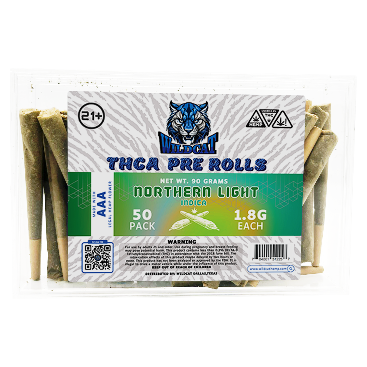 WILD CAT AAA HEMP THCA PREROLLS | 1.8GM