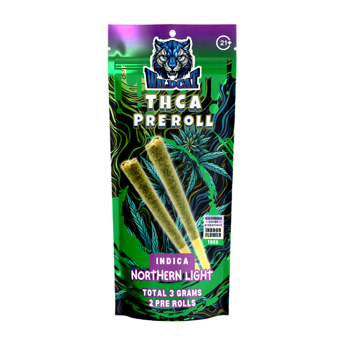 WILDCAT THCA PREROLL 3GM PER PACK