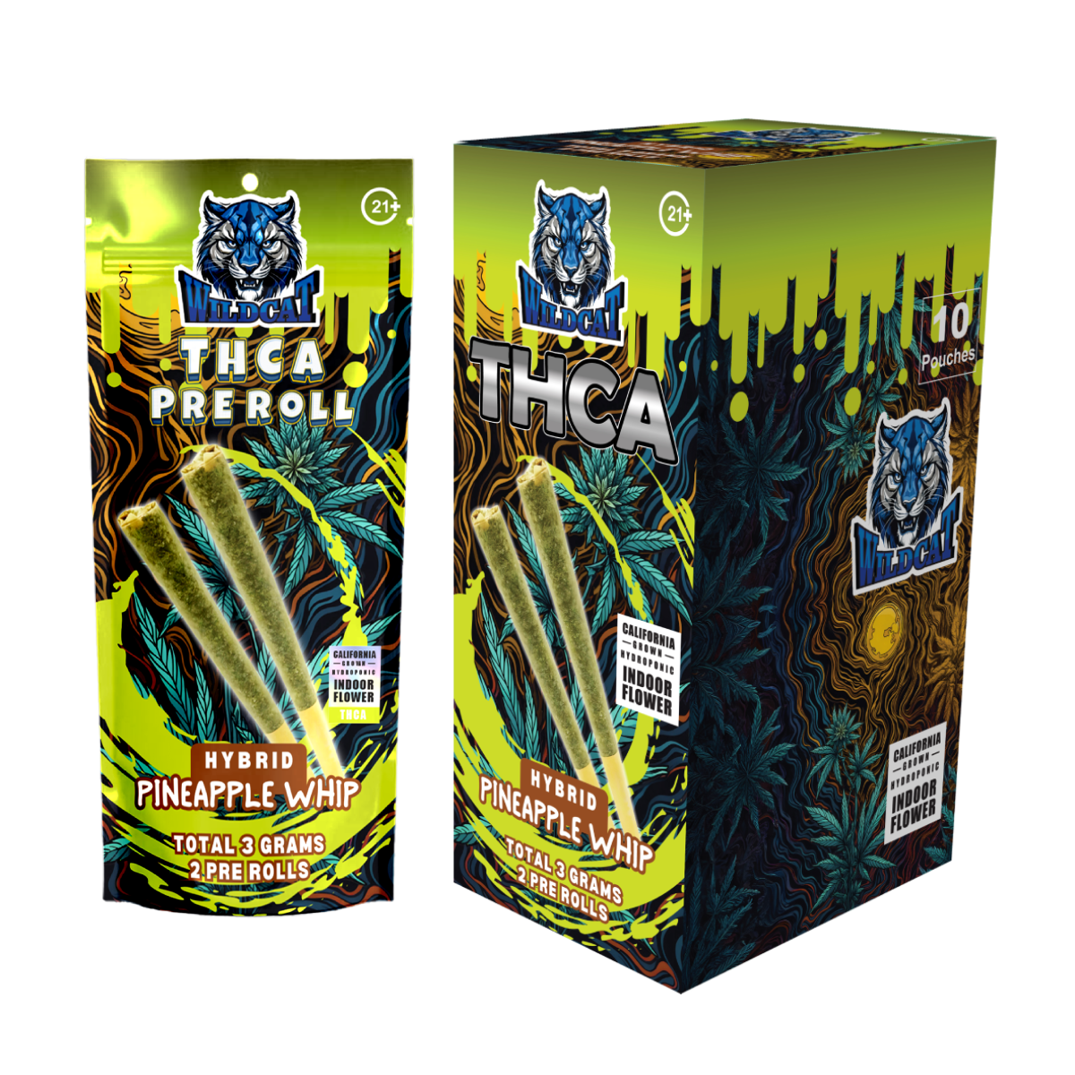 WILDCAT THCA PREROLL 3GM PER PACK