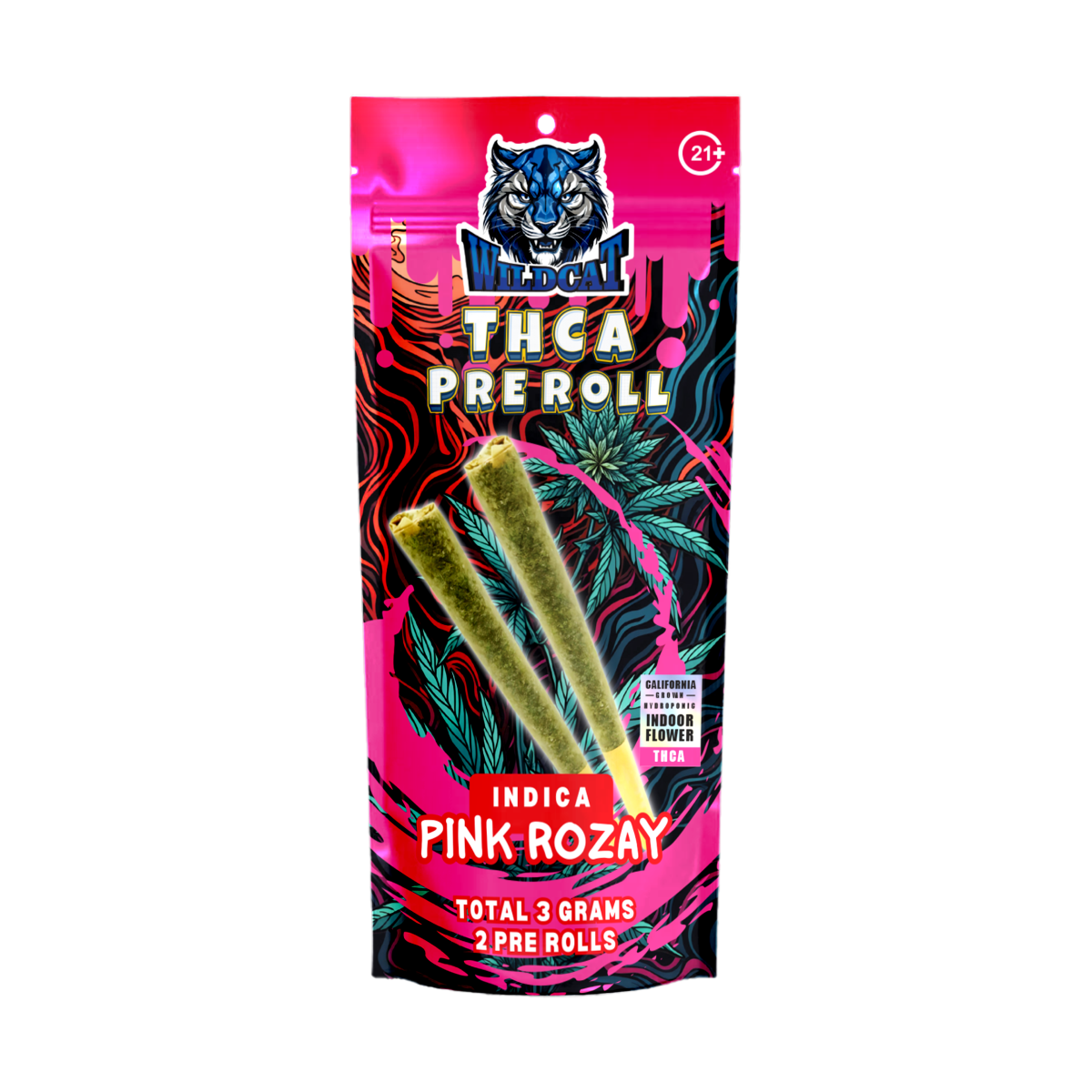 WILDCAT THCA PREROLL 3GM PER PACK