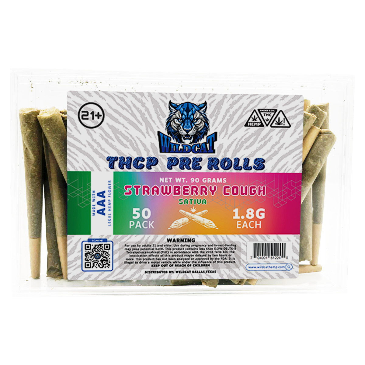 WILD CAT AAA HEMP THCP PREROLLS | 1.8GM