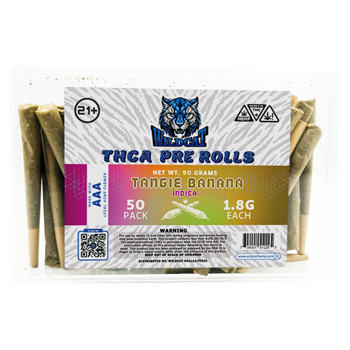 WILD CAT AAA HEMP THCA PREROLLS | 1.8GM
