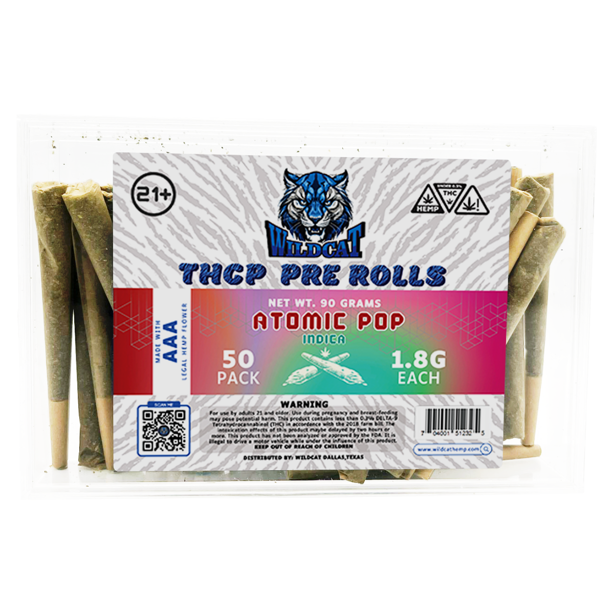 WILD CAT AAA HEMP THCP PREROLLS | 1.8GM