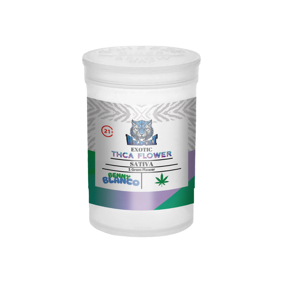 WILD CAT EXOTIC THCA FLOWER | 1GM FLOWER POPTOP JAR