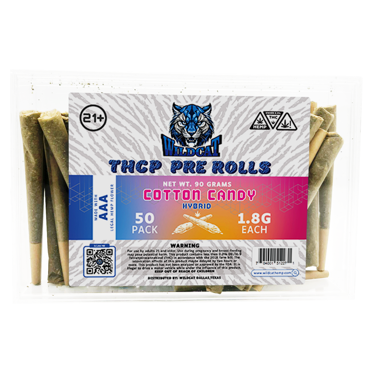 WILD CAT AAA HEMP THCP PREROLLS | 1.8GM
