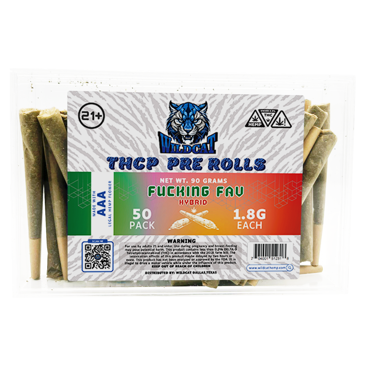 WILD CAT AAA HEMP THCP PREROLLS | 1.8GM
