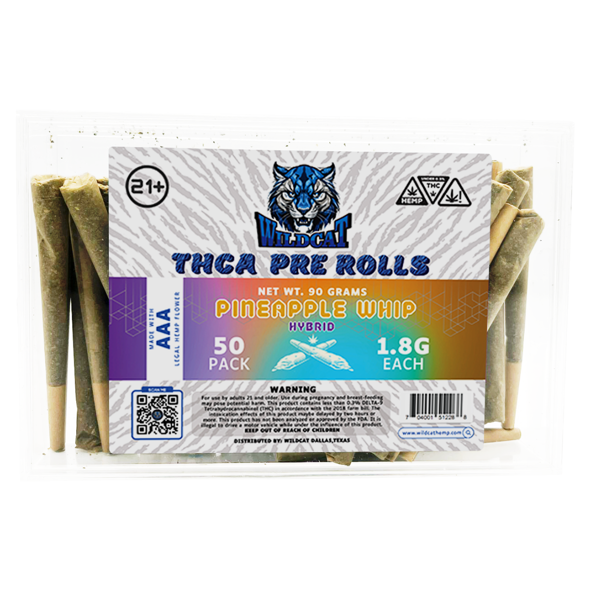 WILD CAT AAA HEMP THCA PREROLLS | 1.8GM