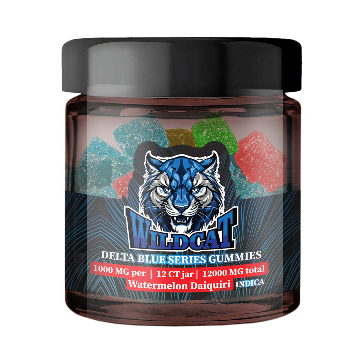 WILD CAT DELTA BLUE SERIES 1000MG PER GUMMY