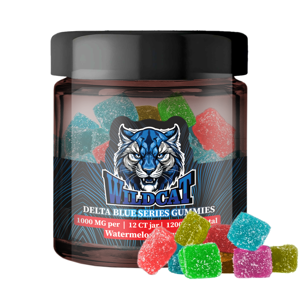 WILD CAT DELTA BLUE SERIES 1000MG PER GUMMY